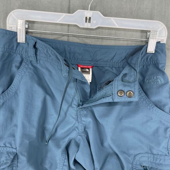 The North Face Shorts Womens 6 Blue 100% Nylon Outdoors Hiking Logo Camping - Picture 7 of 14
